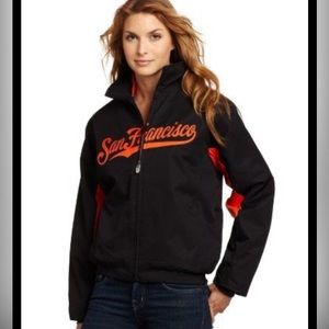 MLB San Francisco Giants Triple Peak Women's Jacket, Black/Orange